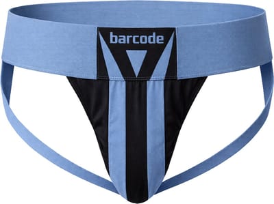 Barcode Berlin Jockstrap Zuri Bluebeige/Black - MAAT S - Heren Ondergoed - Jockstrap voor Man - Mannen Jock