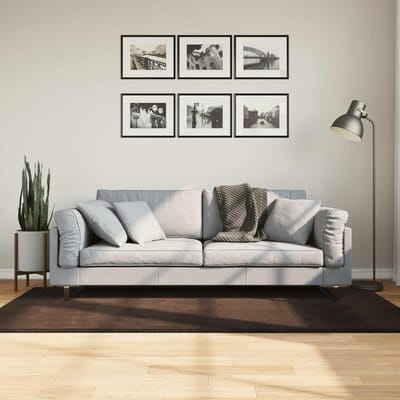 vidaXL - Middelpolig - zacht - en - wasbaar - tapijt - HUARTE - Bruin - 200 - x - 100 - cm