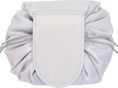 Fako Fashion - Magic Travel Pouch - Cosmetic Opberg Tas - Make-up Opbergsysteem - Make-up Toilettas - Reistas - Make Up Cosmetica Accessoires Organiser - Handige Toilettas - Lichtgrijs
