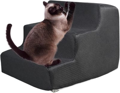 Hondentrap - Hondenladder Puppyhelling - Huisdier Toegang - Antislip Treden - 40 x 34 x 30 cm - Zwart