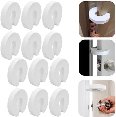 6 stuks Deurstoppers - Anti knelpads voor lades - Kindveilige deurstoppers - C vormige afdichtingen - Anti botsingspluggen voor ramen - Voorkomen beknelling van vingers, dichtslaan van deuren, het opsluiten van kinderen in kamers (10*1,5 cm - Wit)