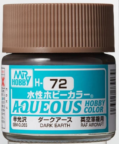 Gunze H-072 - Dark Earth Sg - Mr. Hobby Aqueous Modelbouwverf 10ml