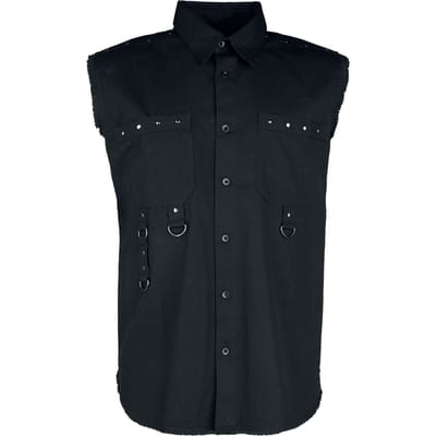 Gothicana by EMP - Gothic Shirt met korte mouwen - Mouwloos overhemd - M tot XXL - voor Mannen - zwart