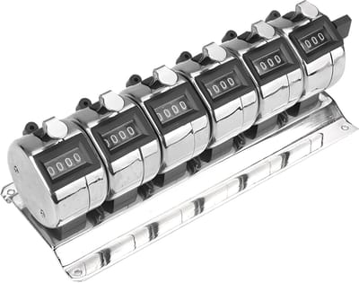 Handmatige Teller - Mechanische Clicker - Inventaris Tellen - Zes Units - Accumuleert 9999 - Zilver