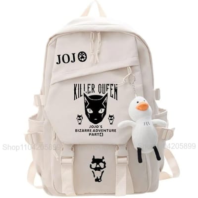 JoJo's Bizarre Adventure Rugzak Anime Rugzak Student Schooltas Jongen Meisje Cadeaus Cartoon Boekentas Buiten Reizen Rugzak 16 inches