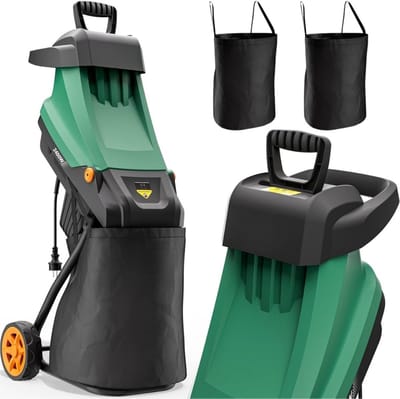 RONN® Hakselaar Versnipperaar – Takkenversnipperaar - Shredder - Zwart/Groen - 90cm x 55cm x 40cm