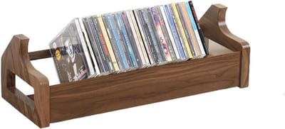Houten CD DVD Rek - Media Opslag - Muziek Collectie Organiseren - Eenvoudige Installatie - Meer dan 40 Albums