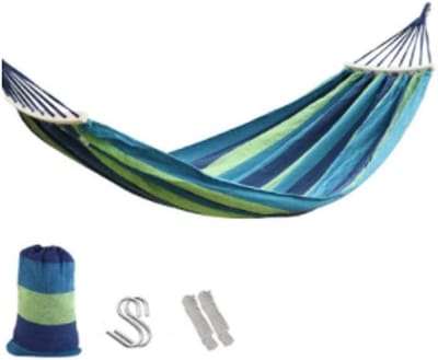 Hangmat Canvas - Kampeerhangmat Stoel - Buiten Ontspannen - Anti-Rol Ontwerp - 200 x 80CM - Blauw