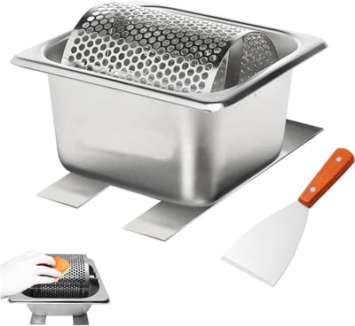 Riem met standaard voor het gelijkmatig smeren van boter, roestvrijstalen boterdispenser, eenvoudig schoon te maken, ideaal voor maïsbrood en steaks