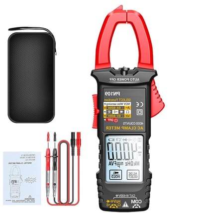 Stroomtang Detector - Multimeter Tester - Elektrische Diagnostiek - LCD Achtergrondverlichting - 4000 Tellingen - Rood