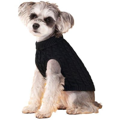 Pull pour Chien pour Petits Chiens Vêtements pour Chiot Hiver Chaud Col Roulé Schnauzer Chihuahua Carlin Costume Vêtements pour Animaux L