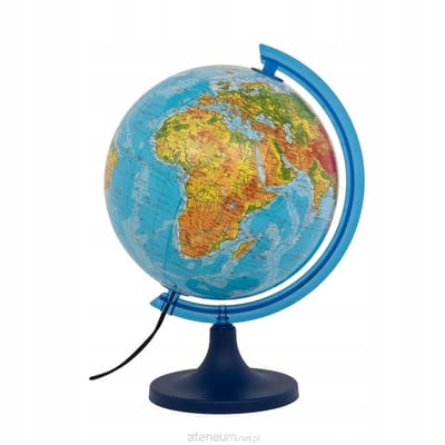 Verlichte 3D Fysieke Wereldbol 25 cm - Educatief en Decoratief