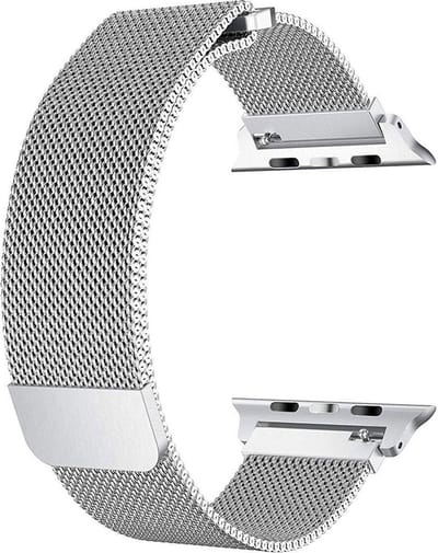 Technow Milanees Magnetic loop geschikt voor Garmin Vivomove Sport Bandje - Zilver