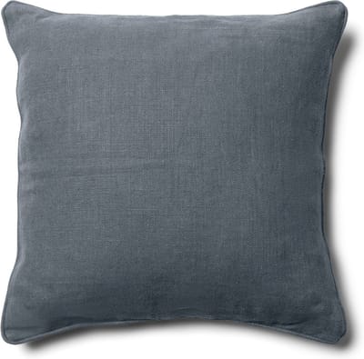 Riviera Maison Kussenhoes 50x50 Blauw linnen effen kleur - Verona sierkussen vierkant