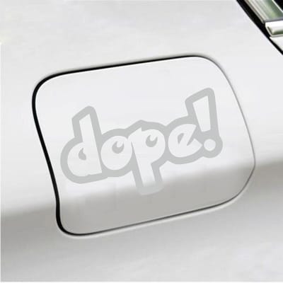 Bumpersticker - Dope! - 10 X 17 - Licht Grijs