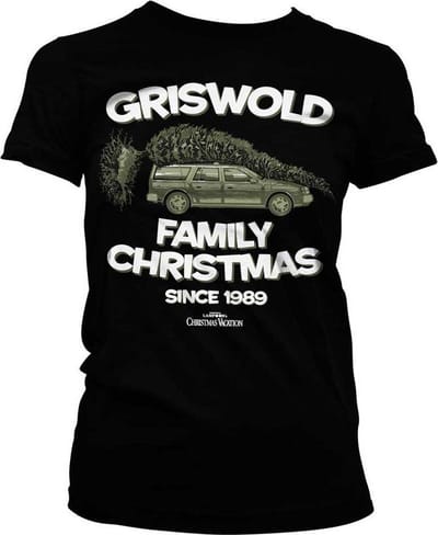 National Lampoon's Christmas Vacation Dames Tshirt -S- Griswold Family Christmas Zwart