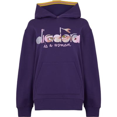 Diadora Dames/Dames Oog Polycotton Hoodie (Paars)