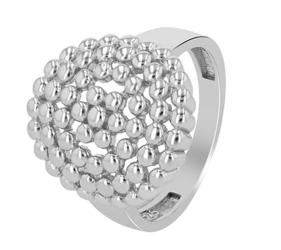 AKZENT Akzent damesring "Mette" van 925 Sterlingzilver, gerhodineerd, Gr. 52-62