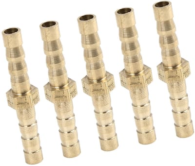 Dailygoods- Slangaansluiting Messing - Union Connector - Voor Lucht/Water/Gas/Olie - Verpakking van 5 Stuks - Hoge Weerstand tegen Slijtage - Slangconnector