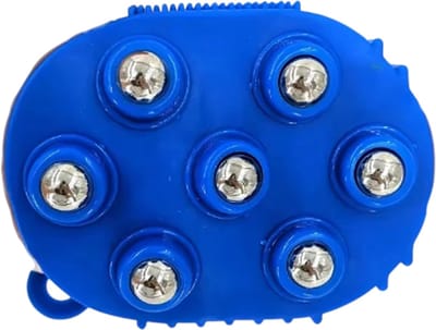 Massagehandschoen met 7 Massageballen – Handmatige Lichaamsmassage voor Spieren, Nek, Rug en Schouders, Ontspanning en Verzorging - Blauw