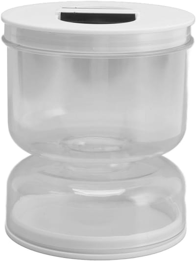 Dailygoods- Opberghouder Lekvrij - Zandloper Container - Scheiding Voedsel - Acryl Pot - 200 ml - Gemakkelijke Toegang - Voedselcontainer