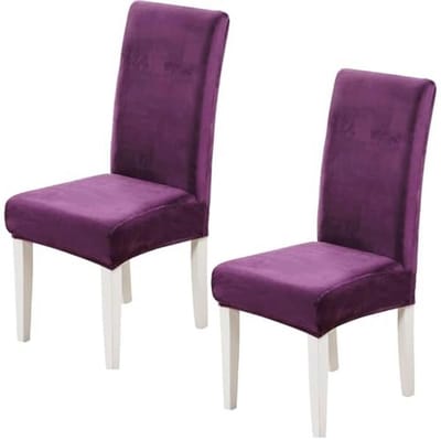 Set van 2 Fluwelen Stoelhoezen voor Eetkamerstoelen - Bescherming en Decoratie
