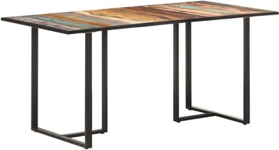 Eethoek massief gerecycled hout - Industriële tafel voor binnen en buiten