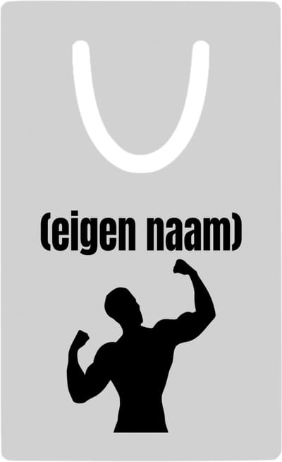 Hacebo® - fitness man met eigen naam metalen boekenlegger - Fitness - atleten/sport liefhebbers - sport - fitness - bodybuilder - verjaardag - cadeau - kado Bladwijzer boekenleggers - 7.6 cm x 5cm