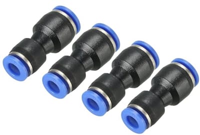 Aansluitverbinder voor luchtleidingslang 8 mm op 6 mm - snelkoppeling, rechte montage, 4 stuks