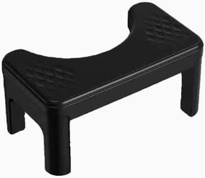 Badkamer Voetenbankje - Krukje Toilet - Comfortabele Houding - Anti-slip Ontwerp - 39.5 x 21.5 x 19 cm - Zwart