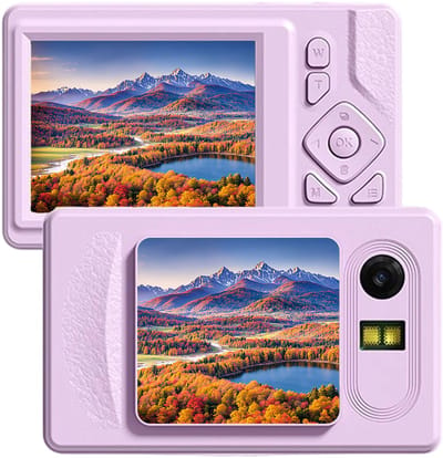 4K Digitale Camera – 48MP Compact Camera met 18x Digitale Zoom – 2.8” LCD Scherm – Anti-Shake – Inclusief 64GB SD Kaart – Voor Kinderen, Studenten en Beginners - Paars