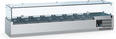 Ecofrost Opzetkoelvitrine - 7x 1/4 GN - +2°C/+8°C - 1500x335x435mm