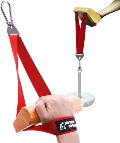 SnelShoppen - Arm Wrestling Strength Handle - Ergonomische Houten Grip Trainer voor Onderarm en Pols - Geschikt voor Kabelmachines - Duurzaam en Comfo