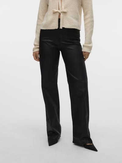 Vero Moda Broek met wijde pijpen VMTESSA High rise Coated Broek