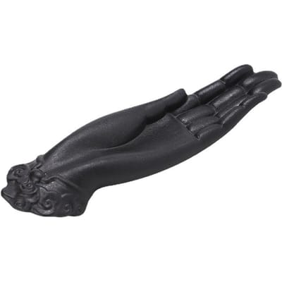 Creatieve Keramische Boeddha Hand Rookwarenhouders Rookwaren Brander Houder Theehuis Kantoor Rookwaren Schaal Stukjes Rookvat Huis Decoratie black