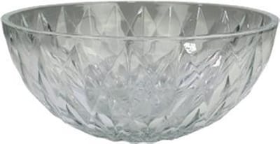 Decoratie schaal met ruiten motief - Transparant - Glas - Ø20 cm