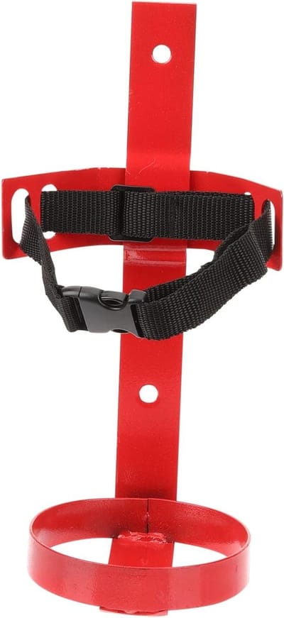 Brandblusser Beugel - Montagehouder - Veilig Ophangen - Verstelbare Banden - 25.5x10.1cm - Zwart