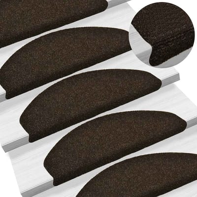 vidaXL - Trapmatten - Zelfklevend - 30 - stuks - 65x21x4 - cm - Donkerbruin