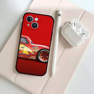 Cars L-Lightning M-McQueen Telefoonhoesje Voor IPhone 17 16 15 14 13 12 11 X XR XS Plus Pro Max Mini Zachte Zwarte Cover iPhone17