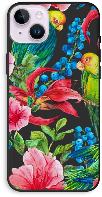 Case Company® - Hoesje geschikt voor iPhone 14 Plus hoesje - Papegaaien - Biologisch Afbreekbaar Telefoonhoesje - Bescherming alle Kanten en Schermrand