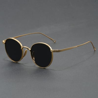 Lunettes de soleil ultra légères en titane pur pour hommes Nouvelles Rétro Lunettes de protection UV pour femmes Classique Japonais Luxe Designer