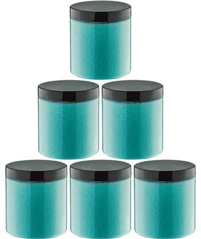 Scrubzout Hamam - 300 gram - Pot met zwarte deksel - set van 6 stuks - Hydraterende Lichaamsscrub
