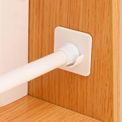Gordijnroedehouder voor Stabiele Bevestiging zonder Boren - Eenvoudige Installatie - Sterke Lijm - Huis, Badkamer, Keuken - Traceless Verwijdering - Duurzaam Materiaal