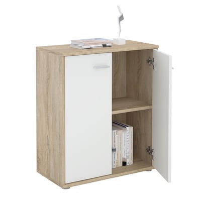 Commode TOMMY met 2 deuren - Sonoma-eik/wit