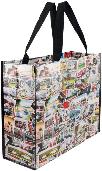 BRISA VW Collection - Volkswagen grote boodschappentas, shopper tas, strandtas (VW T1 Bulli Bus- motief)