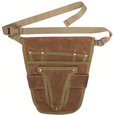 Sac à outils pour désherbage Sac de rangement résistant à l'usure Outils de jardinage Sac banane Sac d'électricien marron