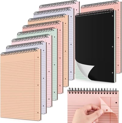 Notitieboekjes Set - Juridische Pads - Zakelijk Notities Maken - 3-gaats Geperforeerd - 8.5 x 11 Inch - Licht Gekleurd Papier