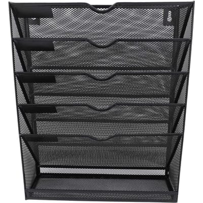 Wanddossierhouder Multifunctioneel Metaal 6 Niveaus Hangend Wandgemonteerde Dossierorganizer voor Thuis