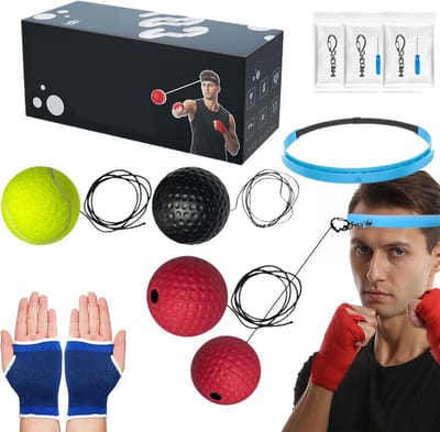 Boksen Reflex Bal - Trainingsbal Boks - Verbeteren Reactietijd - Verstelbare Riem - 6 cm Bal Diameter - Niet Gespecificeerd