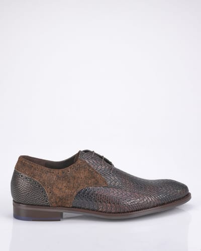 Floris van Bommel Veterschoenen Heren / Schoenen - Leer   - SFM-30161 - Bruin combi - Maat 41